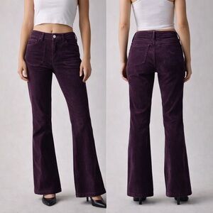 Pilcro Plum Corduroy Bootcut Jeans Women’s Size 23 Low Rise Anthropologie